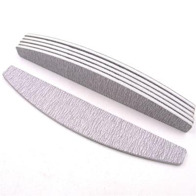 China Custom Printed Half Moon OEM Logo Top Nail Zebra Sandpaper Eco-friendly Professional Double Side File 80/100/150/180/240 for sale