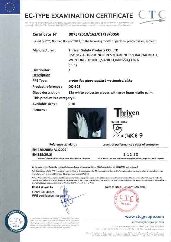 CE - Thriven Safety Products Co., Ltd.