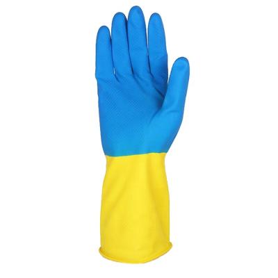 China Water Proof Color Bio Latex Rubber Hand Gloves For Kitchen Clean Washing for sale