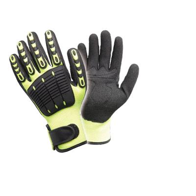 China Mechanical Working Glove Shock Proof Nitrile Palm Gloves Work Protective Gloves for sale