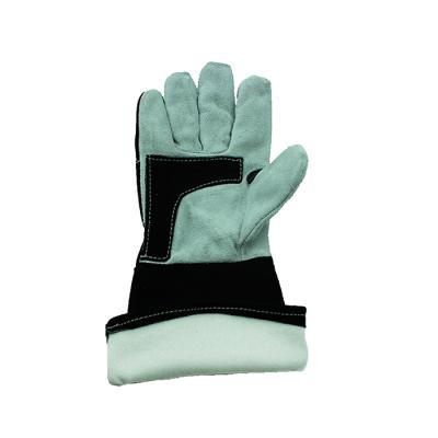 China color cowhide leather heat resistant leather gloves long bio cowhide leather gloves welding gloves reinforced palm long heat resistant welding gloves for sale