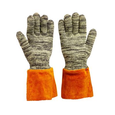 China Hot Heat Proof Guard Long Gloves Safety Gloves Cut Resistant Aramid Working Gloves for sale