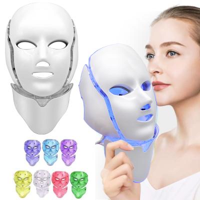 China Pigment Removal Wrinkle Remover Neck Face Skin Rejuvenation Tightening Mask Red Light 7 Colors Led Belt Beauty for sale