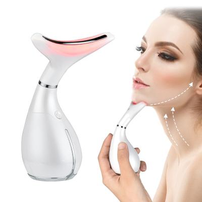 China Face Lift Neck Firming Wrinkle Remove Double Chin Reducer Machine With 3 Photon LED Light Wrinkle Skin Anti Slimming Tools for sale