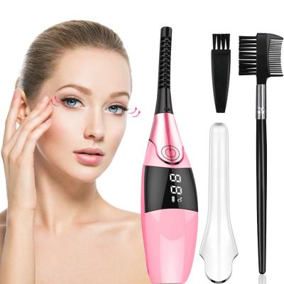 China PASSIONATE Pink Eyelash Curler Mini Set Electric Heated Eyelash Durable Curling Curler for sale