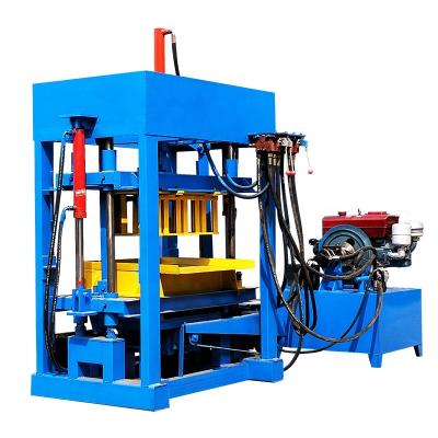 China Building Material Shops Cheap Cement Brick Making Block Machine QT4-30 Diesel Concrete Block Machine for sale