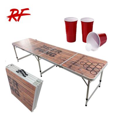 China Factory Direct Beer Pong Table Wholesale 8ft Folding Beer Pong Table Waterproof for sale