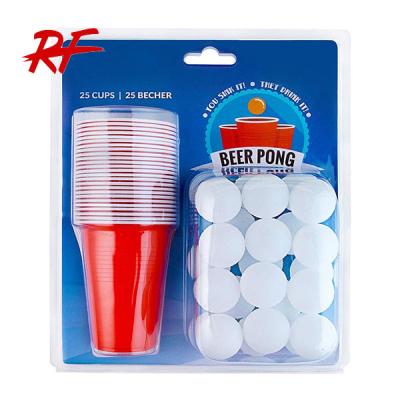 China Plastic Beer Pong Game Cup Kit Giant Beer Pong Mug Set, Red Cups and Ping Pong Balls for sale