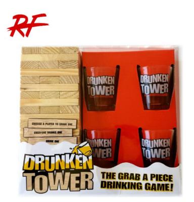 China event & Party Supplies Wooden Building Block For Drinking Game / Drinking Drunk Games Tower for sale