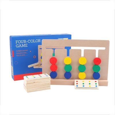 China Brain Training Hands Toys Brain Training Hands For Children Four-color Wooden Game Early Education Toys for sale