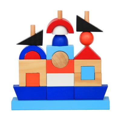 China Hot Selling Children Educational Products Kids OEM Toys Wooden Building Block Toys for sale