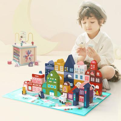 China DIY Building Brick Morez Kids Creative Baby Early Educational Toy Building Blocks and Wooden Assembled Baby Toys for sale