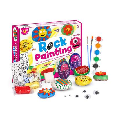 China 2021 Safe 2021 Children Kindergarten DIY Educational Graffiti Color Painting Toy Stone Painting Set for sale