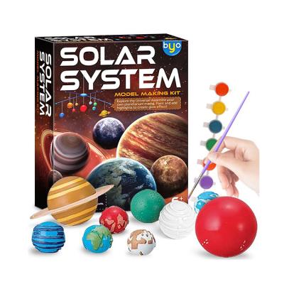 China Safe Hot Selling Early Education Eight Planets In The Solar System Model Toys Handmade Painted DIY Toys for sale