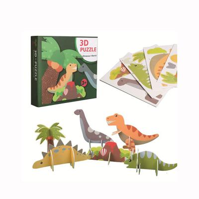 China Custom Cartoon Toy Morez 3D Jigsaw Dinosaur Puzzles Floor Puzzle For Kids for sale