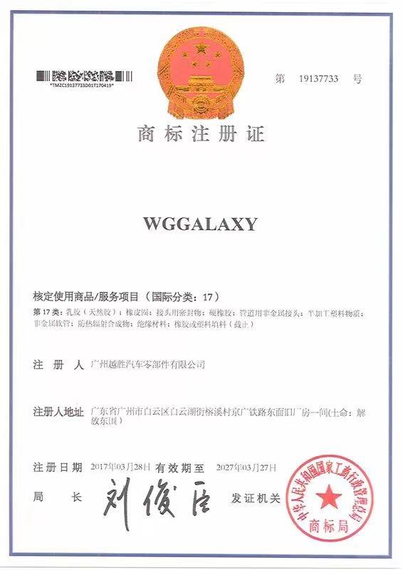 Trademark registration - Guangzhou Yuesheng Auto Parts Co., Ltd.