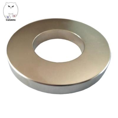 China Industrial Strong Magnet High Power Ring 100mm N45 N52 Radial Big Large Diametrically Magnetized Permanent Neodymium Ring Magnet for sale