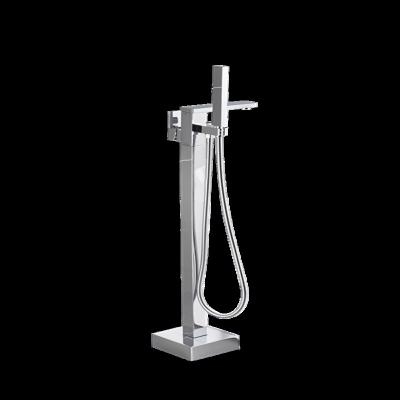 China With Multifunctional Slide Bar Floor Standing Freestanding Shower Faucet Bathtub Bathroom Shower Set for sale