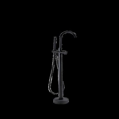 China Free Standing Shower Brass Free Standing Tub Filler Shower Mixer Slide Bar Bath Freestanding Tub Faucet for sale