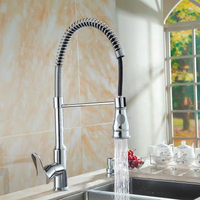 China Kitchen Modern Pull-Down Faucet Spring Supply Mixed Water Maker Multifunctional Copper Basin Faucet Full for sale