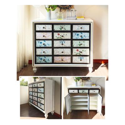 China Chinese Style Home Living Room Entryway Good Quality Adjustable Storage Wooden Shoe Cabinet (Other) for sale