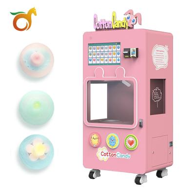 China Commercial Automatic Cotton Candy Sourcing Machine Can Make Self-Service Multi-flavored Cotton Candy Vending Machine for sale