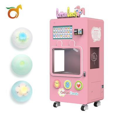 China Latest Commercial Supply Automatic Cotton Candy Machine Can Sprinkle Vending Machine Cinema Seasoning Shopping Mall for sale