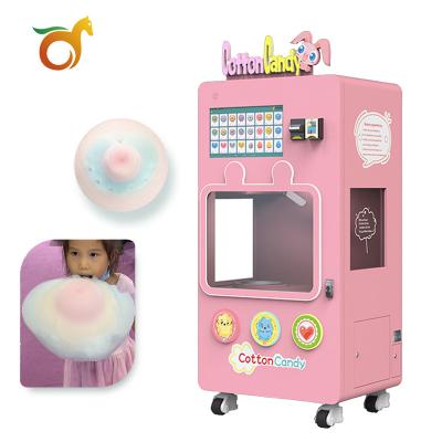 China Metro station airport mall factory supply direct commercial automatic cotton candy machine self-service electric candy vending machine for sale