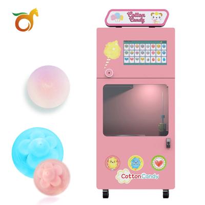 China CMA red automatic cotton candy machine electric commercial subway station airport mall rabbit candy self-service vending machine for sale