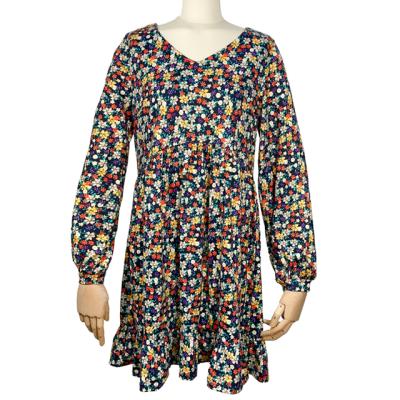 China 2021 new holiday dress women's washable casual dress fashion flower printing techniques style elegant women lady ladies dresses for sale