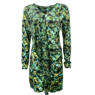 China New Casual Dress Woman Vacation Dress Fashion Anti-static Flower Printing Special Techniques Style Elegant Women Lady Dresses for sale