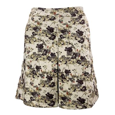 China 2021 new anti-static skirt women fashion skirt ladies high waist leather mini skirt pleat and zipper floral printting for sale