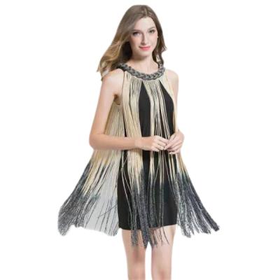 China 2021 New Design Breathable Dress Fringe Dress OEM/ODM Fashion Irregular Dress Guznghou for sale