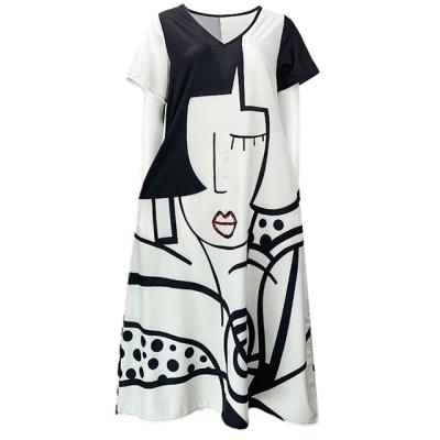 China New Summer Beach Dress Women Fashion Dress Simple Handmade Casual Office Girls Breathable A-Line Dress for sale