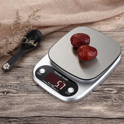 China With Scale Tray 10kg/1g LCD Electronic Kitchen Scales Household Balance Cooking Measuring Tool Stainless Steel Digital Weighing Scale G Ounce ml Food for sale