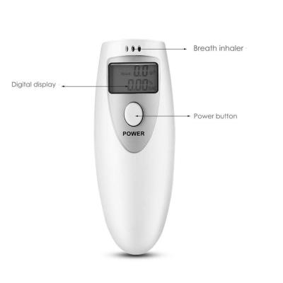 China Mini Breathalyzer Tester Police Alcohol Analyzer Instrument Detector Digital Alcohol Breath Tester Professional Easy Use 95*36*16mm for sale