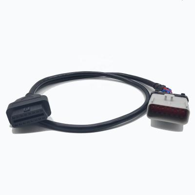 China Diagnostic Fault Code 14Pin RP1226 Male To OBD2 Diagnostic Cable For Heavy Duty Vehicles for sale