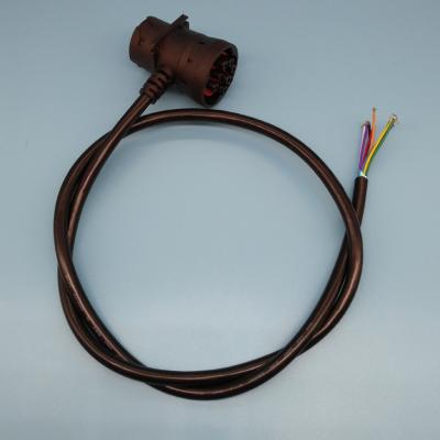 China Universal J1939 male and female old black connector to open the cable for sale