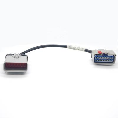 China RP1226 14 Pin Male To Female Diagnostic Fault Code Diagnostic Cable For Heavy Duty Truck Application for sale