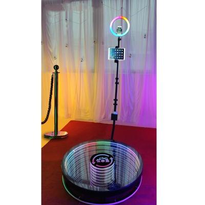 China Configuration Luxury Party 360 Rotating Phone Booth USA 360 Image Rotating Light Led Booth Infinity Camera 360 Glass Photo Booth for sale