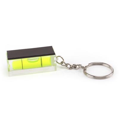 China Pmma+metal Spirit Level Magnetic Square Spirit Level With Key Chain for sale