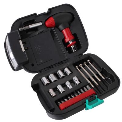 China 24pcs Household Tool Kit Air Conditioner Tool Kit Tool Kit With LED Flashlight Tool Box Set Mechanic for sale