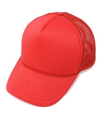 China COMMON Mesh Cap Solid Colors Lightweight Trucker Hat With Adjustable Strap for sale