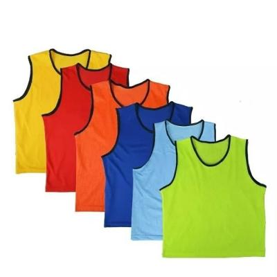 China Shirts & Tops Customize High Quality Football Mesh Numbered Training Bibs With Logo Printed 100% Polyester Football Vest for sale