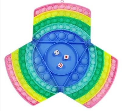 China Large Size Indoor Rainbow Silicone Push Pop Bubble Chess Board Game Board For Parent Kid Jumbo Relaxation for sale