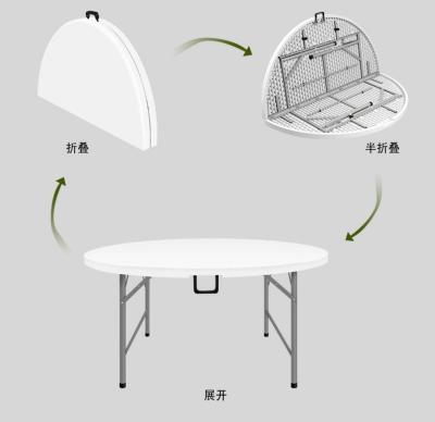 China Modern Design Popular Plastic Folding Table Folding Round Table for sale