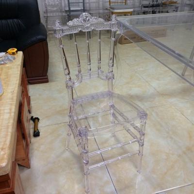 China Popular wholesale clear crystal crystal party furniture event furniture hotel king chiavari chair for sale