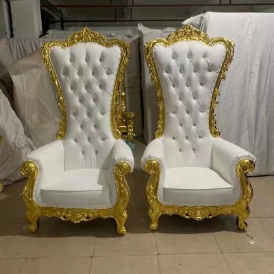 China Beautiful design customization event wedding reception luxury gold frame and PU wedding sofa for sale