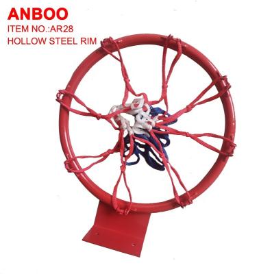 China Steel hollow metal basketball rim/ring/circle 28cm with net for basketball sports for sale