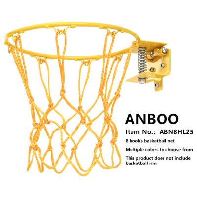 China High Quality 8 Hook Basketball Hoop Net Nylon Net Indoor Outdoor Basketball Hoop AN-BN8HL25 for sale